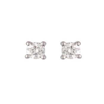 Ørestik 14 karat hvidguld KAYA Brillant(4-greb) from L&G