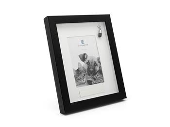 Fotoramme + mindebeholder 10x15 pp sort from Noa Kids