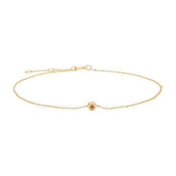 14kt. guldarmbånd m. 0,007ct rubin from Siersbøl