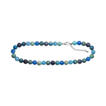 Lapis, sponge quartz, blå agat, howlite, lapis lazuril 10mm - carabinlås 40+5cm from Heinzendorff