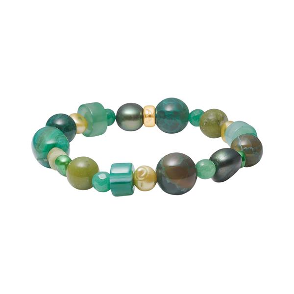 Agate, quartz, jasper, fvkp. armbånd from Heinzendorff