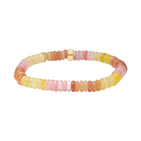 Agat, cherry quartz, aventurin armbånd from Heinzendorff