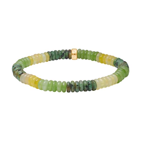 Agat, quartz, prikket jasper armbånd from Heinzendorff