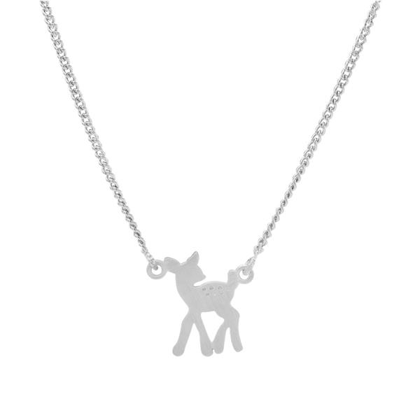 Rhd. sølv vedhæng bambi 13mm inkl. kæde 40+5cm from Noa Kids