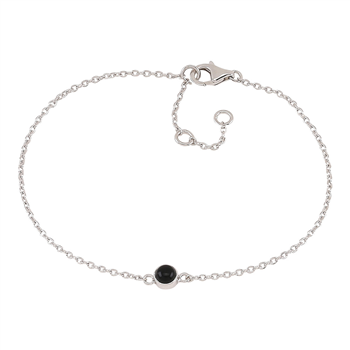 Rhd. sølv armbånd SWEETS52 black onyx 4,5mm from Nordahl