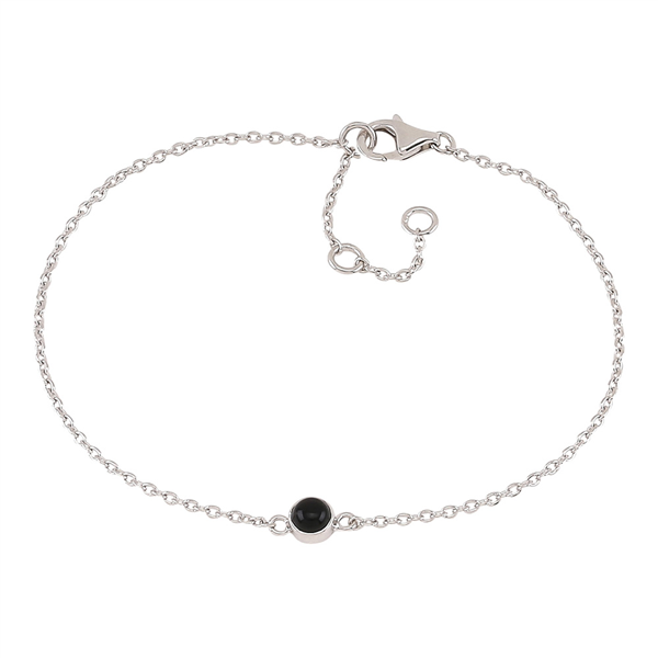 Rhd. sølv armbånd SWEETS52 black onyx 4,5mm from Nordahl
