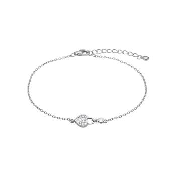 Rhd. sølv armbånd hjerte TIRZANOR from Joanli Nor