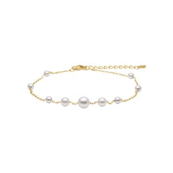 Forgyldt sølv armbånd hvid TIFFANYNOR from Joanli Nor