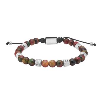 SON armbånd mix farve tigerøje og stål from Son of Noa