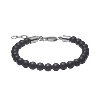 SON armbånd mat sort onyx 6mm, 19cm - 23cm from Son of Noa