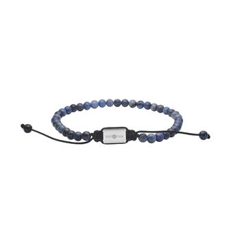 SON armbånd blå kvarts sten og stål 4mm, 19-25cm from Son of Noa