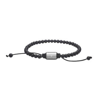 SON armbånd mat sort onyx 4mm, 19cm - 25cm from Son of Noa