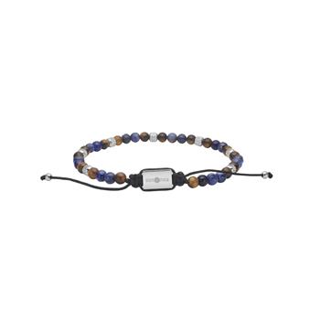 SON armbånd sodalite/gul tigerøje og stål 4mm, 19-25cm from Son of Noa