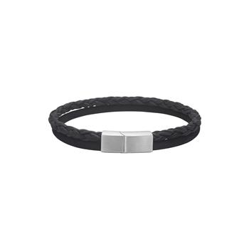 SON armbånd sort kalveskind rund flet/glat 8mm - 23cm from Son of Noa