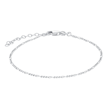 Rhod. sølvarmbånd FIGARO52 1,2mm  from Nordahl