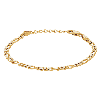 Forgyldt sølv armbånd FIGARO52 3mm  from Nordahl