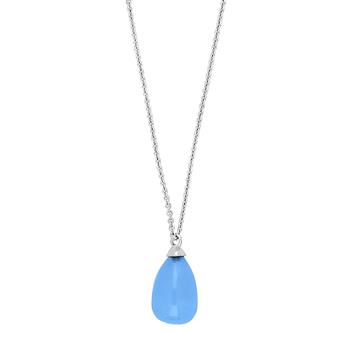 Rhd. sølvkæde SWEETS52 blue chalcedon  from Nordahl