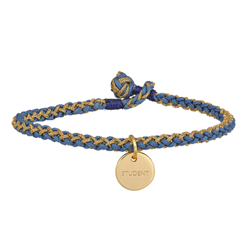 Håndflettet armbånd 16,5cm STUDENT blå FG  from Nordahl