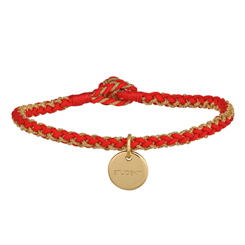 Håndflettet armbånd 16,5cm STUDENT rød FG  from Nordahl