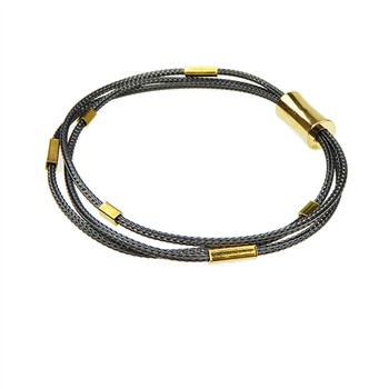 Armbånd & halskæde - 3 rk.rævekæde med Magnetlås & Sort oxyderet/Forgyldt 21cm from San - Links of Joy