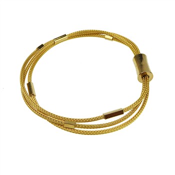 Armbånd & halskæde - 3 rk.rævekæde med Magnetlås & Forgyldt 21cm from San - Links of Joy