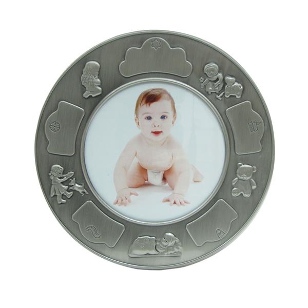 Fortinnet fotoramme (rund) m. piger from Noa Kids