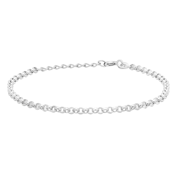 Rhod. sølvarmbånd PLAIN from Siersbøl