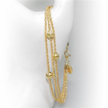 Armbånd & Halskæde - 3 rk. med 3 stk Magic Beads-Ø6mm 21cm from San - Links of Joy