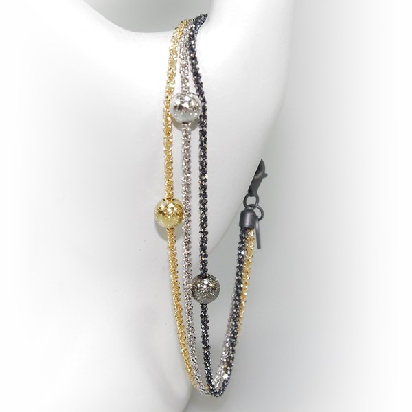 Armbånd & Halskæde - 3 rk. med 3 stk Magic Beads-Ø6mm 19cm from San - Links of Joy