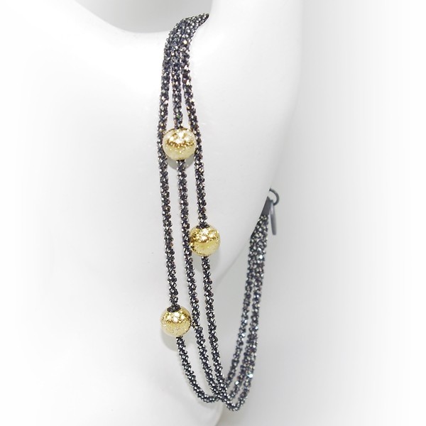 Armbånd & Halskæde - 3 rk. med 3 stk Magic Beads-Ø6mm 19cm from San - Links of Joy