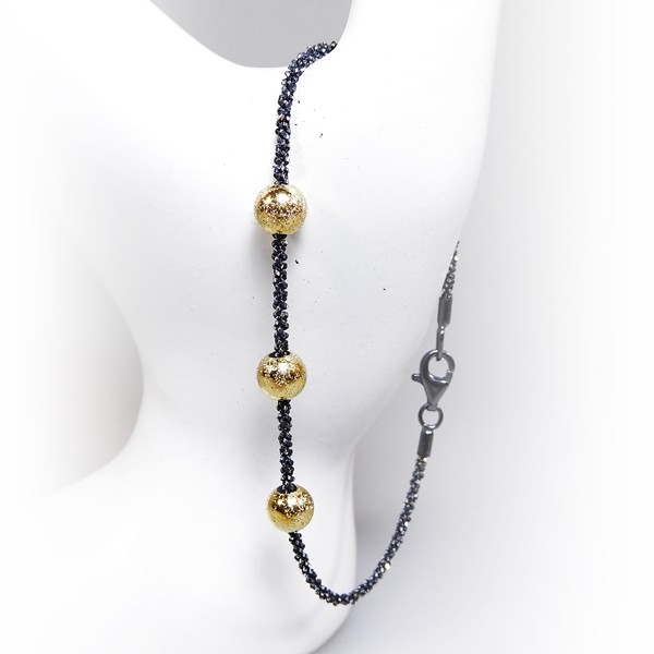 Arm - Halskæde m. 3 stk Magic Beads-Ø6mm 21cm from San - Links of Joy