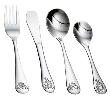 Rustfrit stål bestik m. Kaj & Andrea from Noa Kids