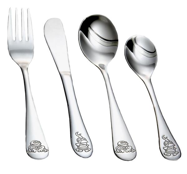 Rustfrit stål bestik m. Kaj & Andrea from Noa Kids