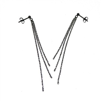 Øreringe - DiamondCut sterlingsølv/ruthenium  from San - Links of Joy