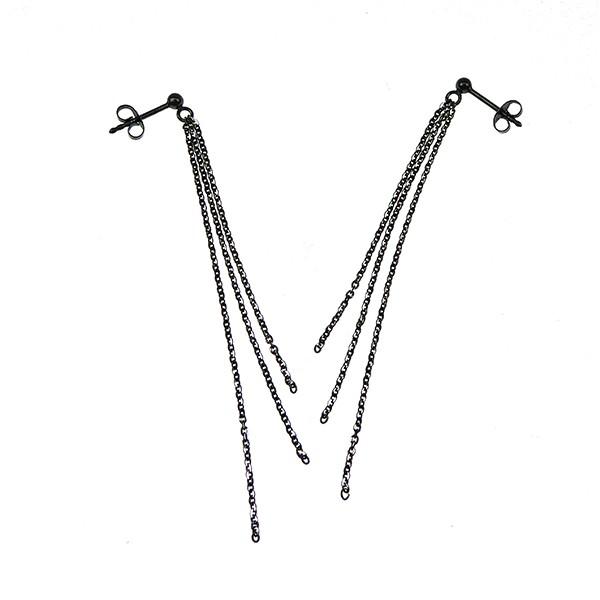 Øreringe - DiamondCut sterlingsølv/ruthenium  from San - Links of Joy