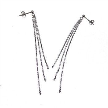 Øreringe - DiamondCut sterlingsølv/rhodium  from San - Links of Joy