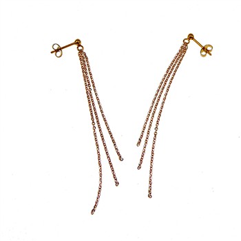 Øreringe - DiamondCut sterlingsølv/rose  from San - Links of Joy