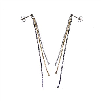 Øreringe - DiamondCut - 3 farvet Sterlingsølv  from San - Links of Joy