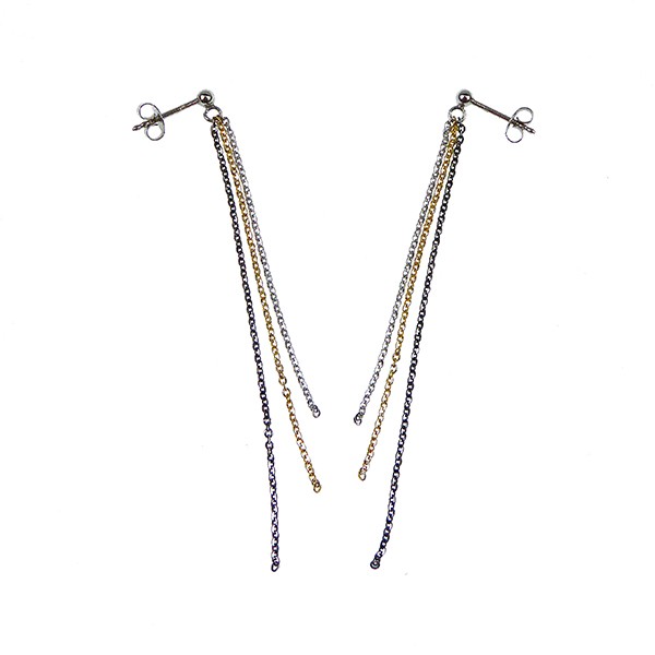 Øreringe - DiamondCut - 3 farvet Sterlingsølv  from San - Links of Joy