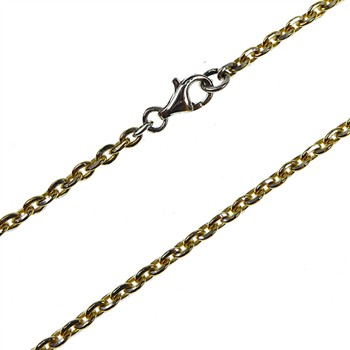 Armbånd & halskæde - Mirror Anchor - Sterling/forgyldt 0,8mm 21cm from San - Links of Joy