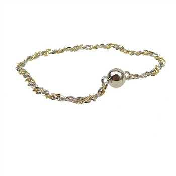Armbånd & halskæde 2 rk. Rhd./Forgyldt m.Magnetlås 21cm from San - Links of Joy