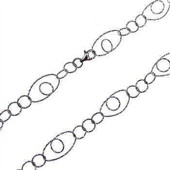 Brace/Necklace-Sterlingsilver/rhodium 90cm from San - Links of Joy