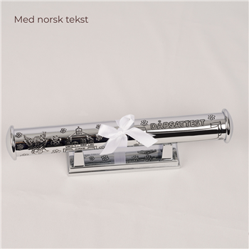 Forkromet dåbsrør m. fod - NORSK from Noa Kids