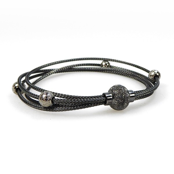 Armbånd & halskæde - 4 rk. med Magnetlås-Oxyderet/sort Rhodineret 17cm from San - Links of Joy