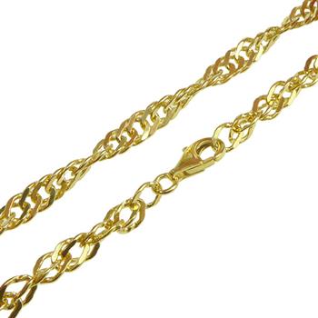 Singapore chain 5mm - Armbånd & halskæde - 925/Forgyldt 21cm from San - Links of Joy