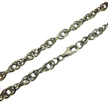 Singapore chain 5mm - Armbånd & halskæde - 925/Let oxyderet 21cm from San - Links of Joy