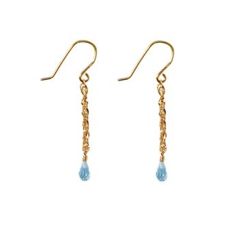 Øreringe i Forgyldt Sterlingsølv med Topas Pr.par from San - Links of Joy