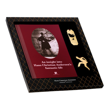 Book set with holder and bookmark - gilded, English, from H.C. Andersen Home