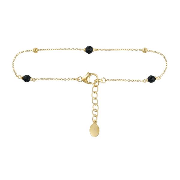 Armbånd i forgyldt sølv med sort onyx from Blicher Fuglsang
