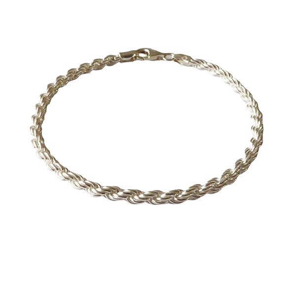 3,5mm Bjørn Borg - Cordel kæde i Blank Sterlingsølv Armbånd & Halskæde 18cm from San - Links of Joy